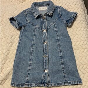 Zara Light Blue Kids Denim  Dress